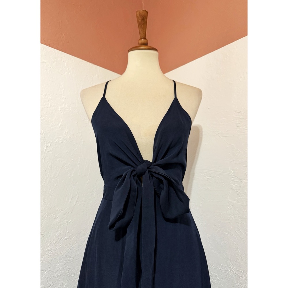 NWT Petal & Pup Mariana High Low Navy Blue Cocktail Party Flutter Dress Sz S - Picture 3 of 5